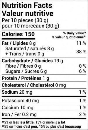 Rouleaux de coco biologiques - saveur originale