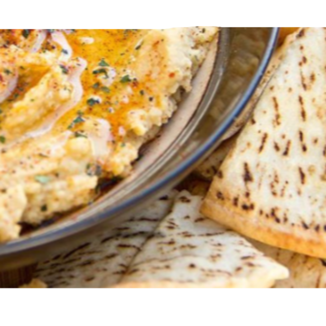 Hummus - Oignons rôtis